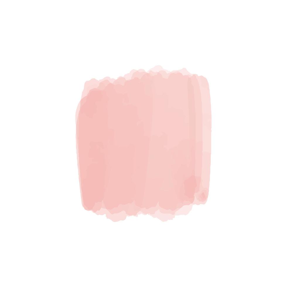 Taches d'aquarelle rose blush peinture stropke. aquarelle rose abstraite peinte à la main sur papier. vecteur