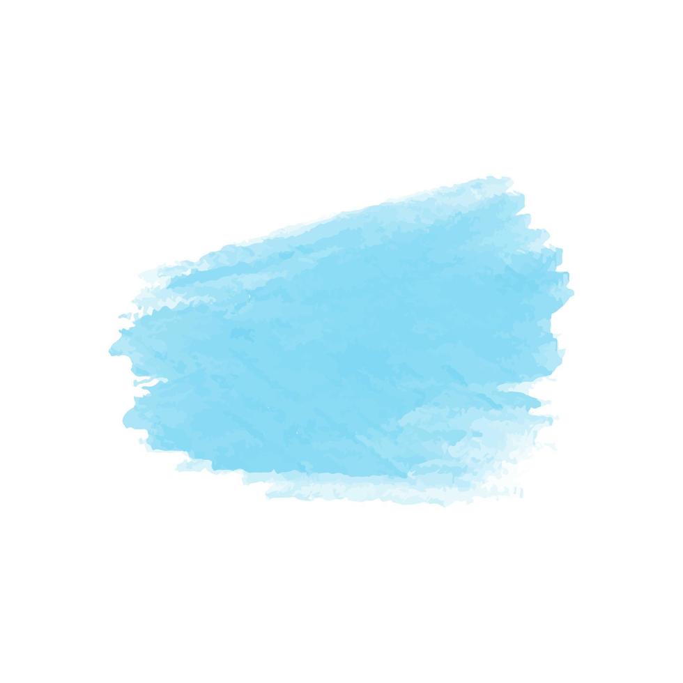 tache liquide aquarelle dessinée à la main de vecteur de couleur bleue. Élément abstrait de goutte de gribouillis de taches d'aqua pour la conception