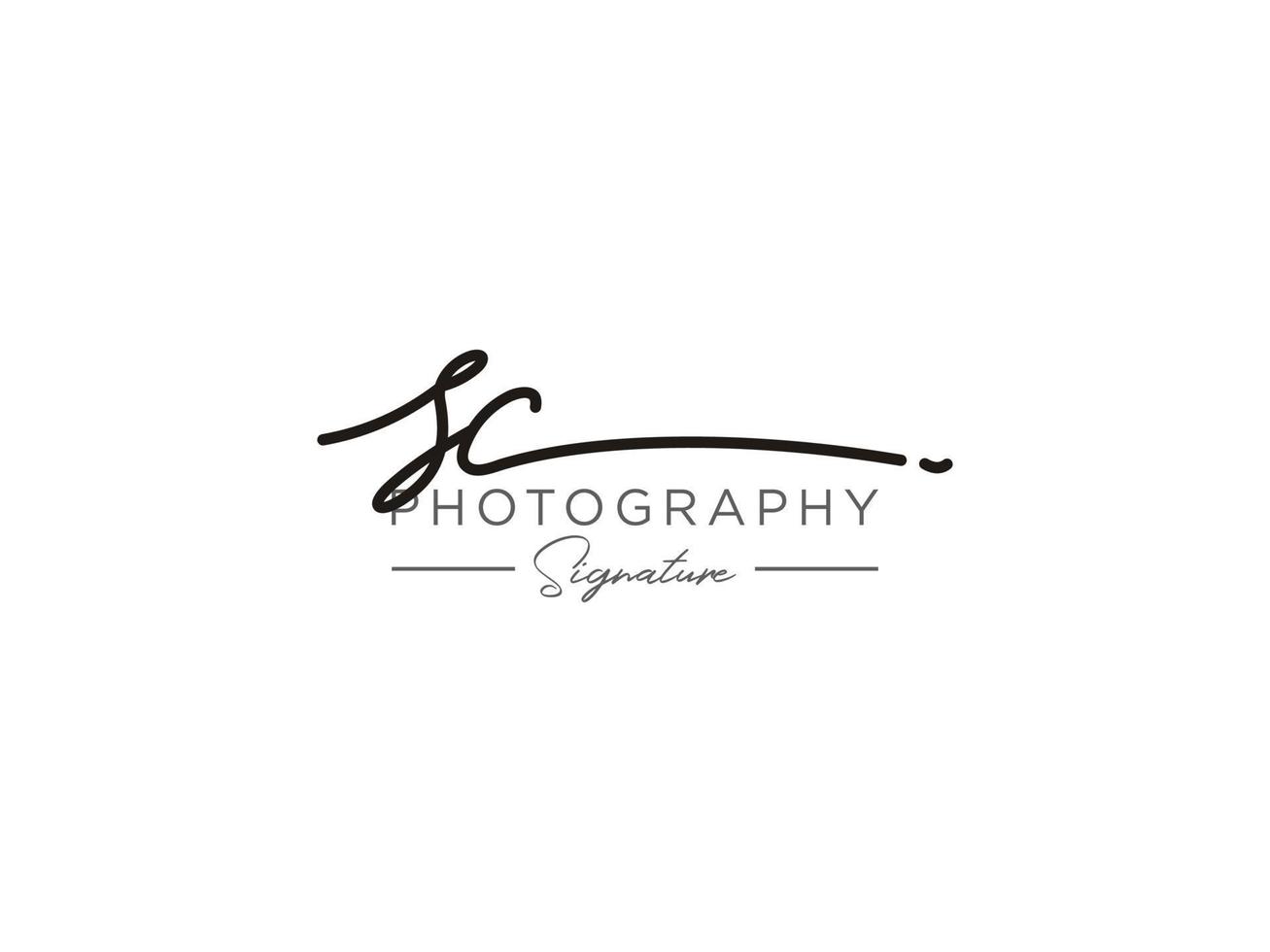 lettre sc signature logo template vecteur