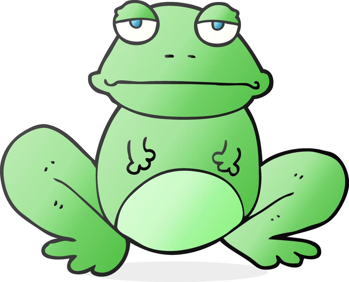 grenouille de dessin animé de personnage de doodle vecteur