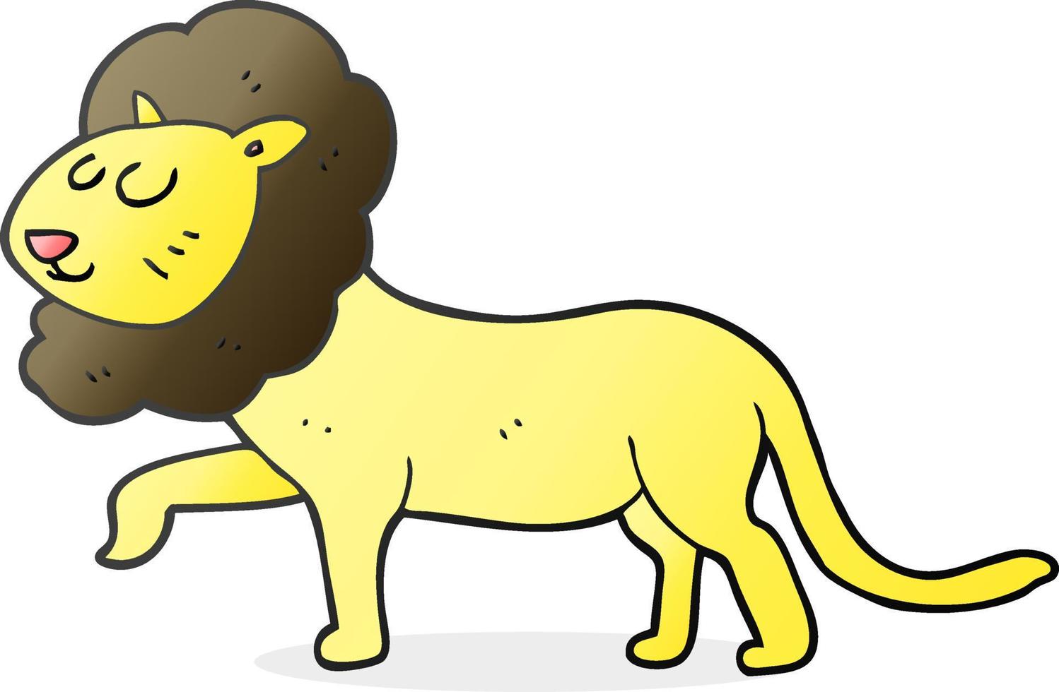 doodle personnage dessin animé lion vecteur