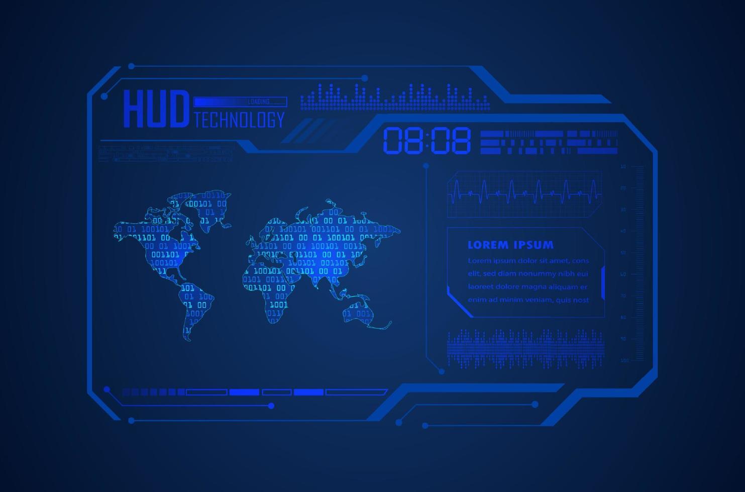 fond de technologie hud moderne vecteur