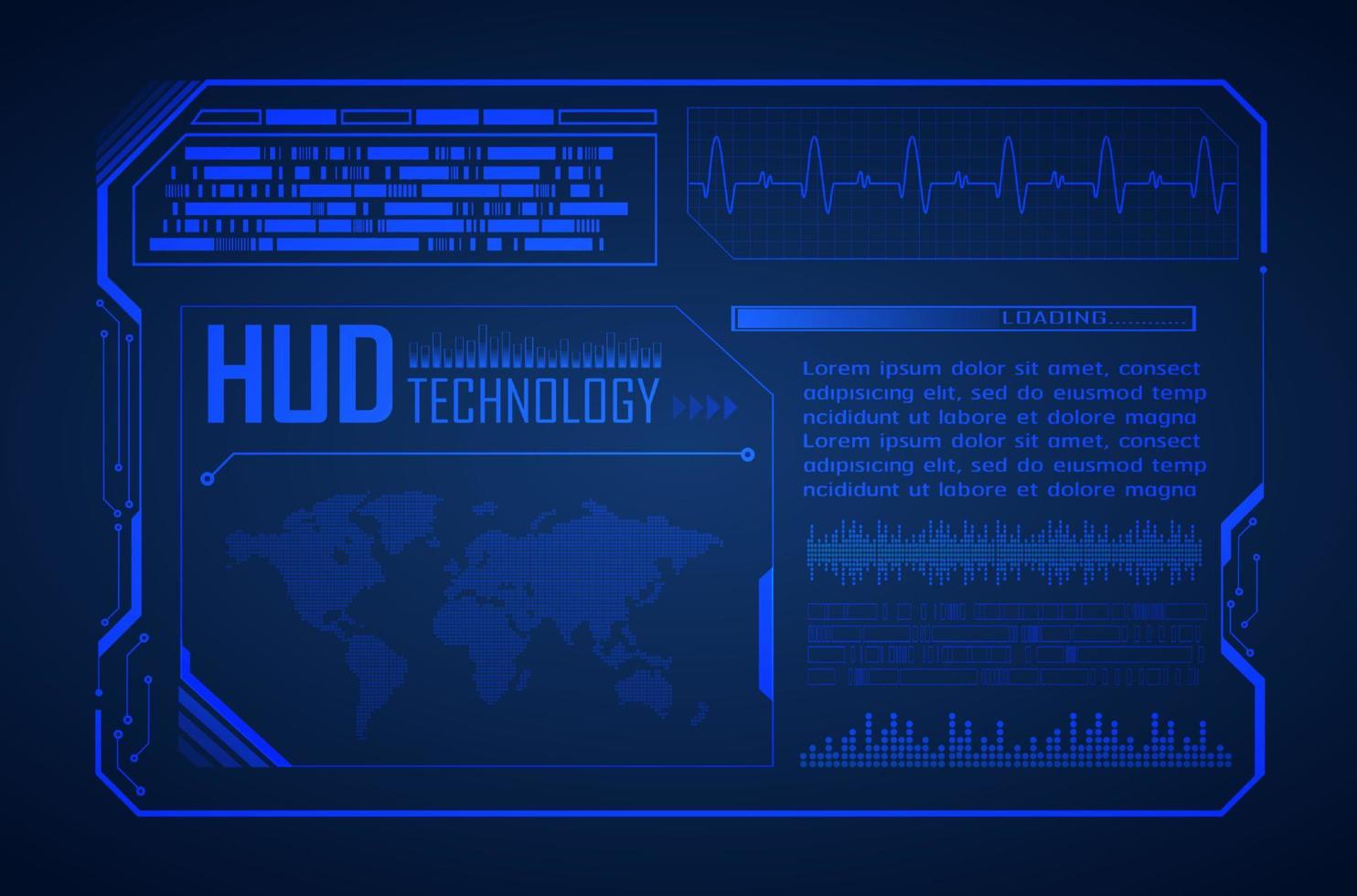 fond de technologie hud moderne vecteur