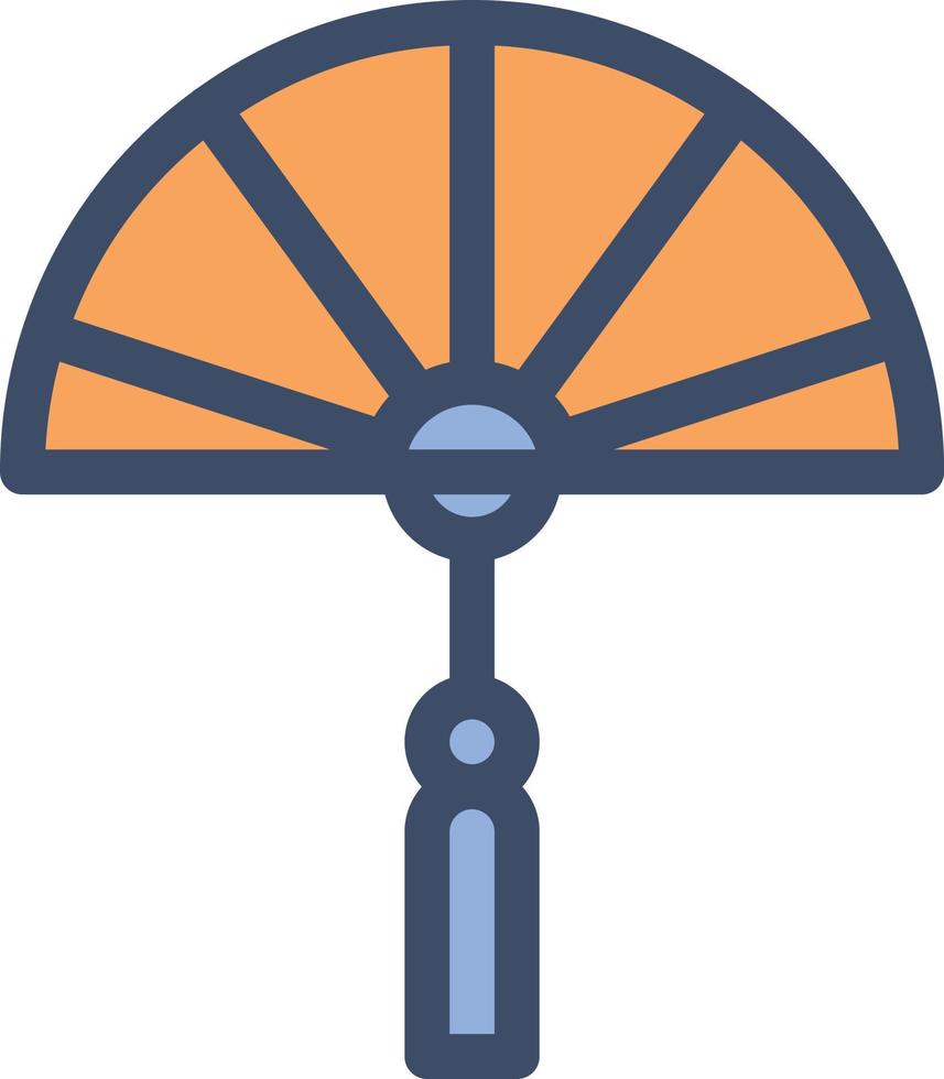 illustration vectorielle de ventilateur chinois sur fond. symboles de qualité premium. icônes vectorielles pour le concept et la conception graphique. vecteur