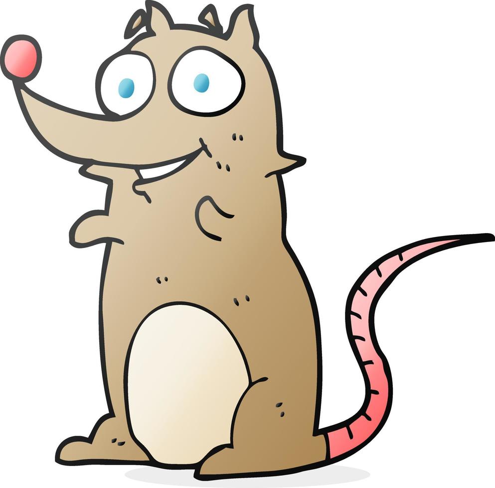 souris de dessin animé de personnage de doodle vecteur