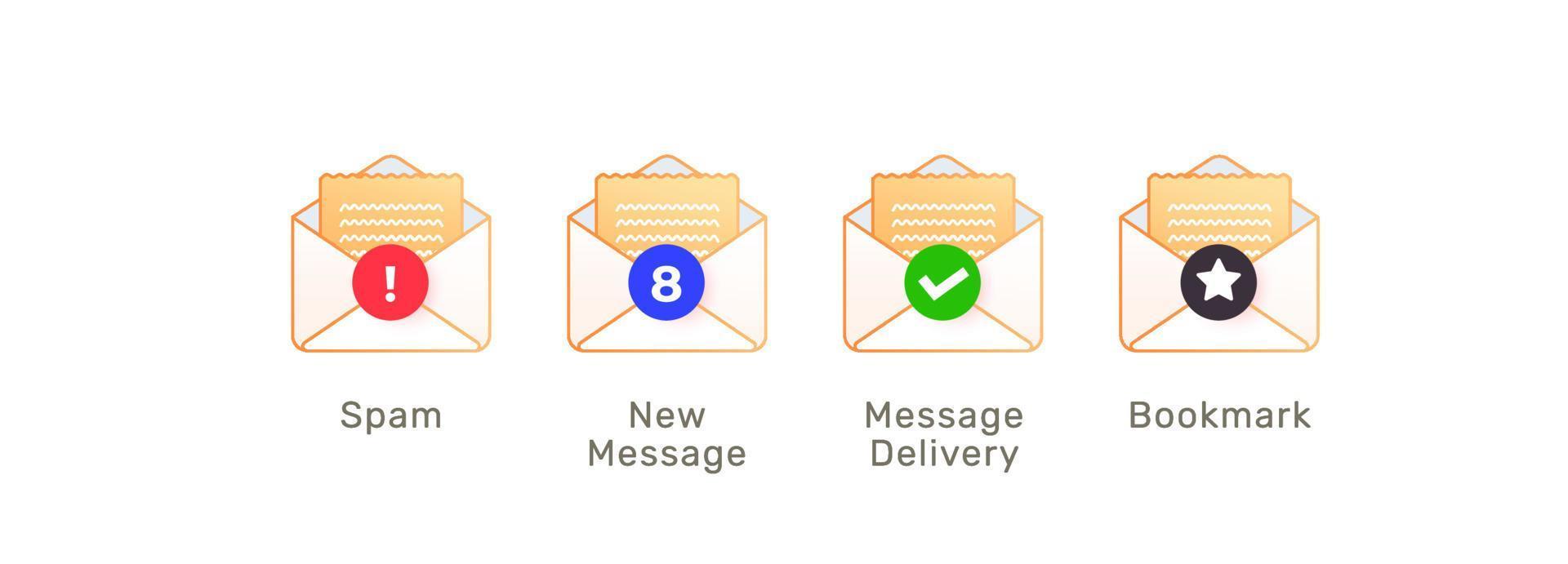 newsletter e-mail message commercial entreprise courrier spam s'abonner vecteur