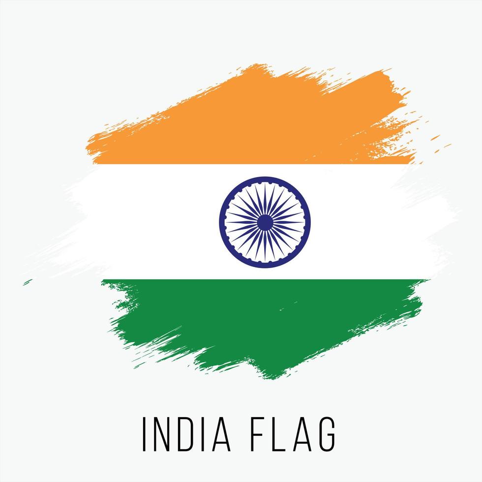 drapeau de vecteur grunge inde