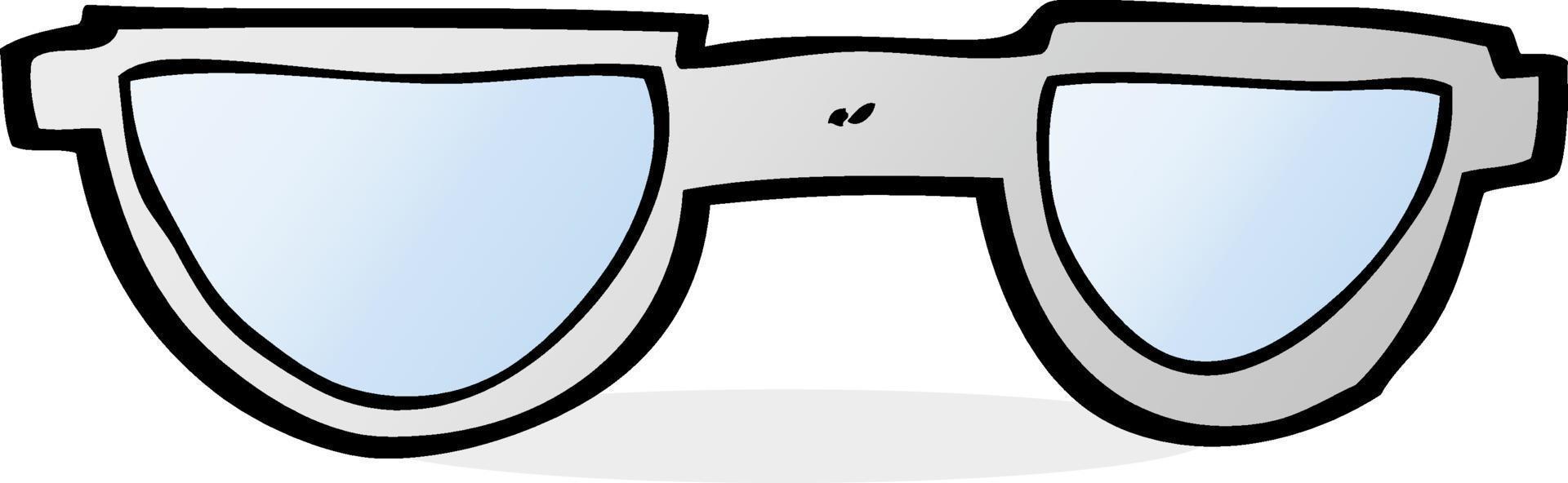 lunettes de dessin animé de griffonnage vecteur