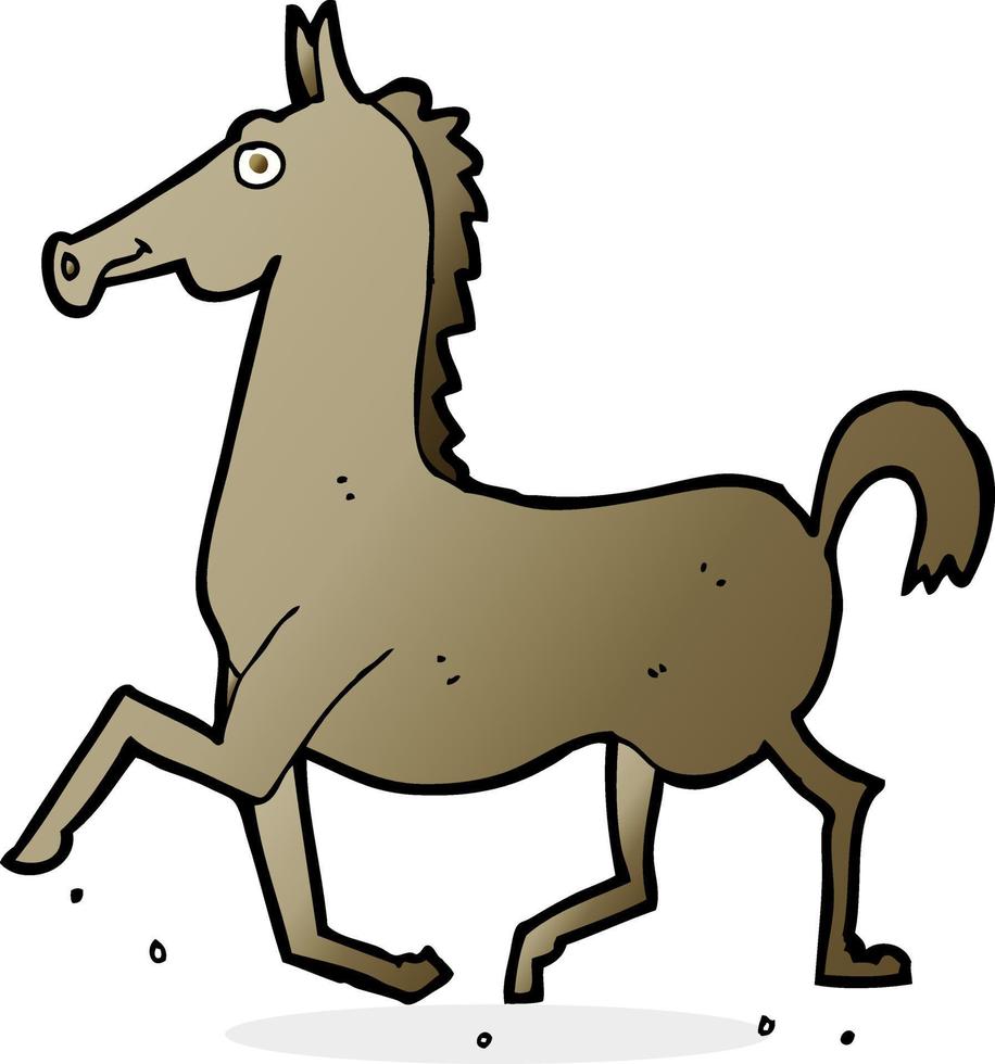 cheval de dessin animé de personnage de doodle vecteur