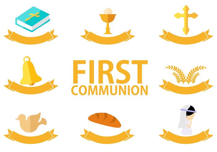 Vecteur gratuit de la première communion