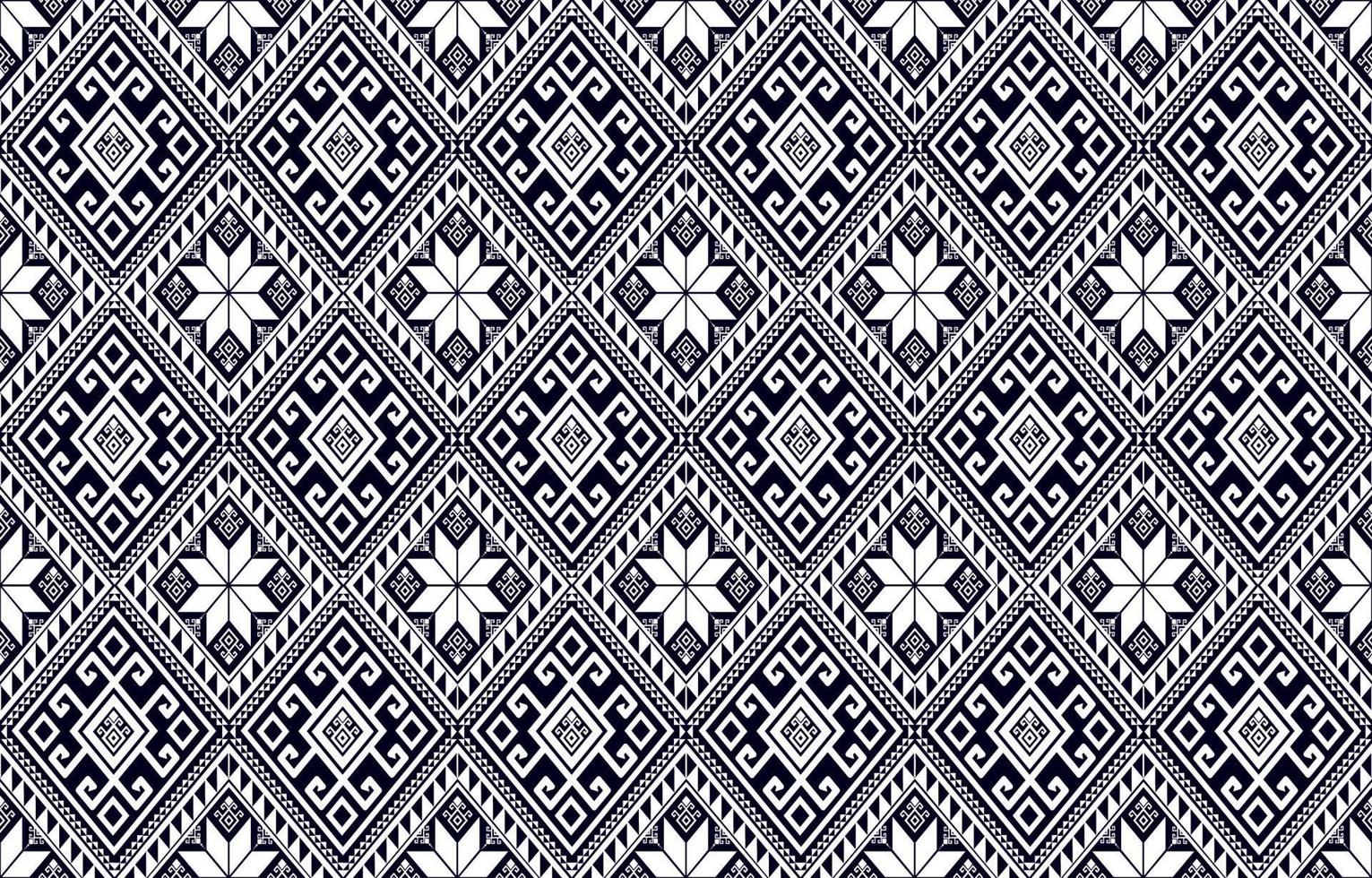 style traditionnel de motif géométrique ethnique abstrait. noir et blanc. conception pour les carreaux, la céramique, l'arrière-plan, le papier peint, les vêtements, le papier d'emballage, le tissu et l'illustration vectorielle. style de motif vecteur