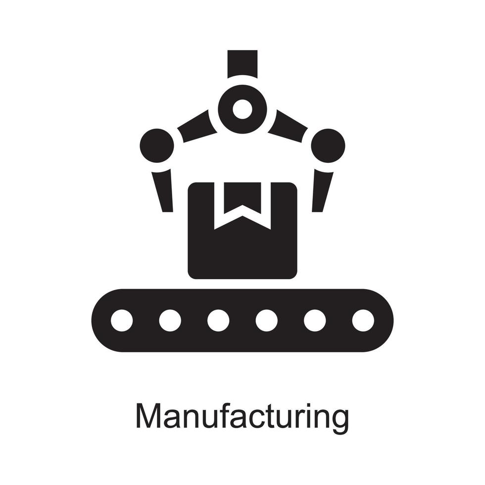 illustration de conception d'icône de contour de vecteur de fabrication. symbole internet des objets sur fond blanc fichier eps 10