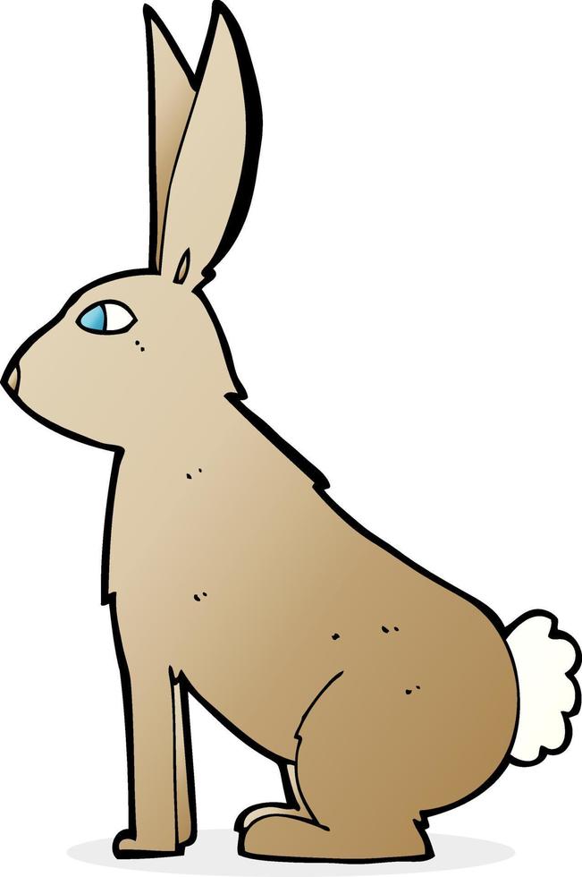 lapin de dessin animé personnage doodle vecteur