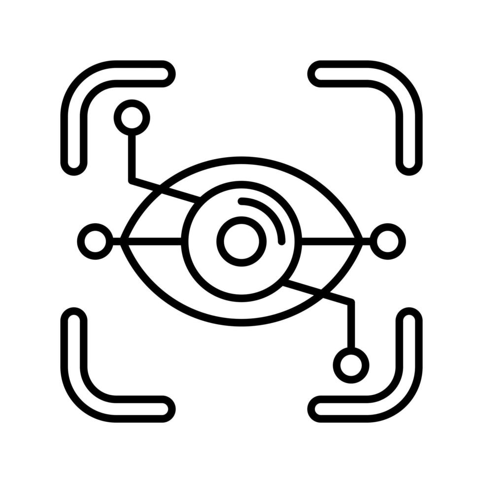 icône de vecteur de reconnaissance des yeux