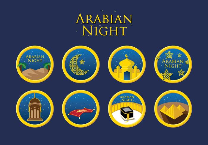Vecteur de nuit arabe gratuit
