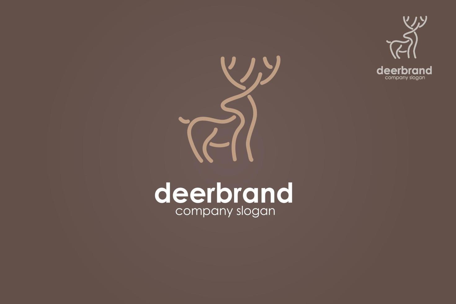 modèle de logo vectoriel de marque de cerf. style de ligne de cerf. ce design de logo élégant peut être utilisé à différentes fins pour une entreprise, un produit, un service ou pour toutes vos idées.