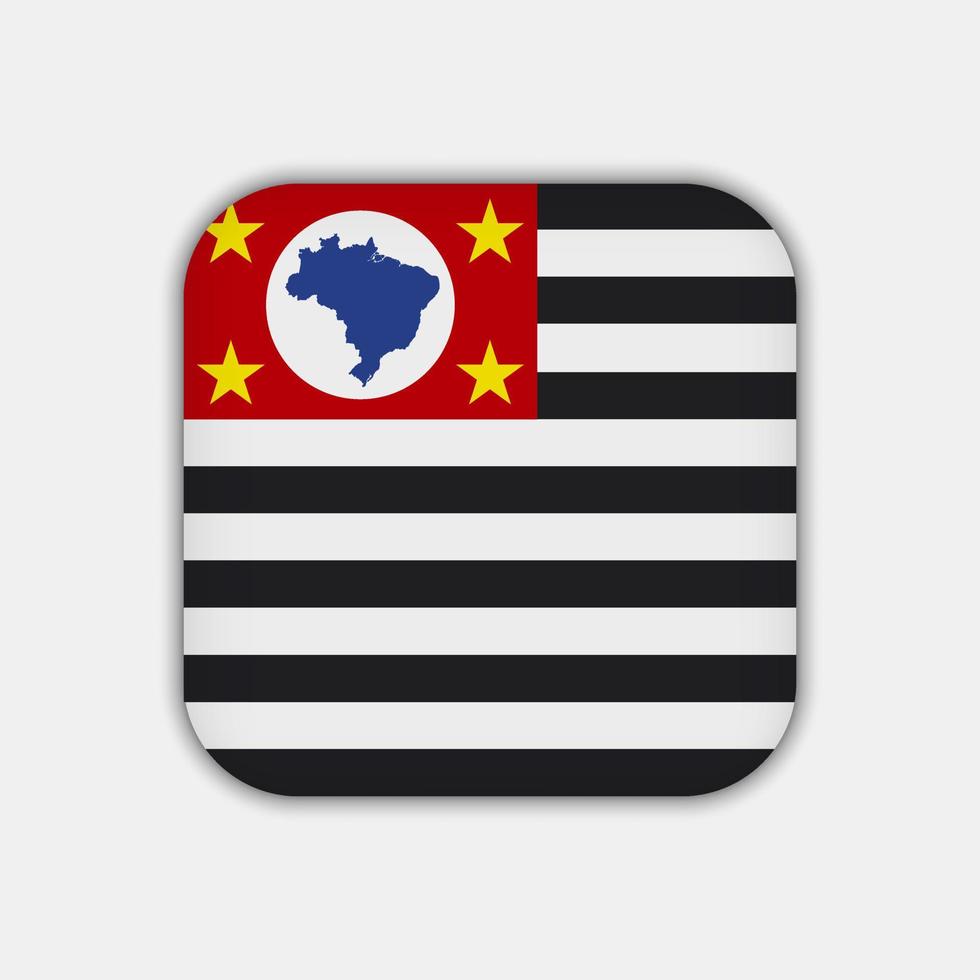 drapeau de sao paulo, état du brésil. illustration vectorielle. vecteur