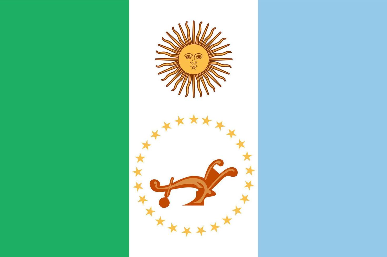 drapeau chaco. provinces argentines. illustration vectorielle. vecteur