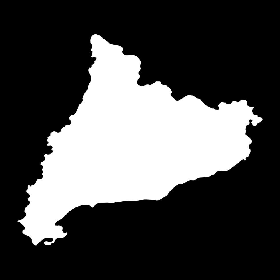 carte de catalogne, région d'espagne. illustration vectorielle. vecteur