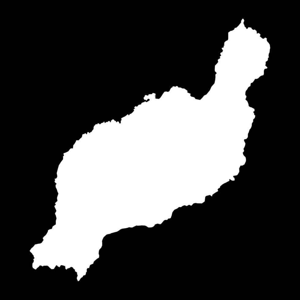 carte de l'île de lanzarote, région d'espagne. illustration vectorielle. vecteur