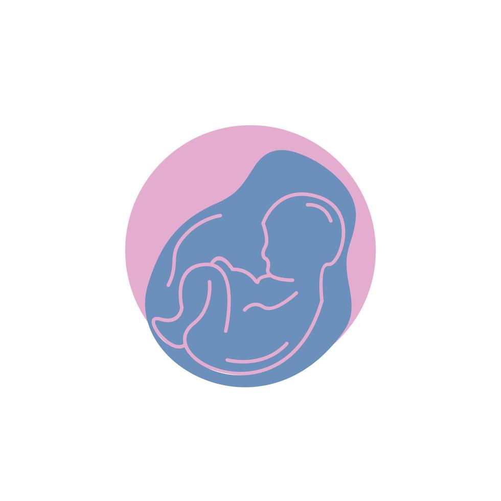 bébé. grossesse. Enceinte. obstétrique. icône de glyphe de fœtus. vecteur