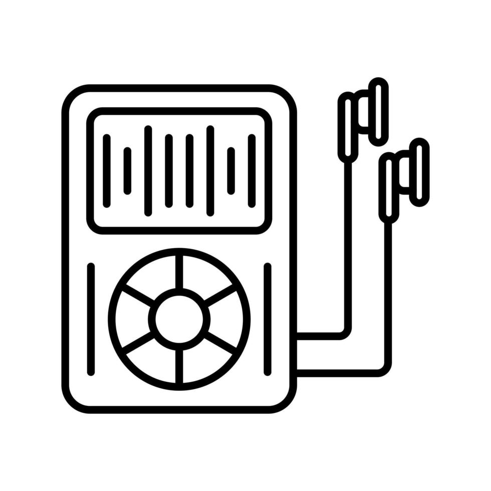 icône de vecteur de lecteur mp3