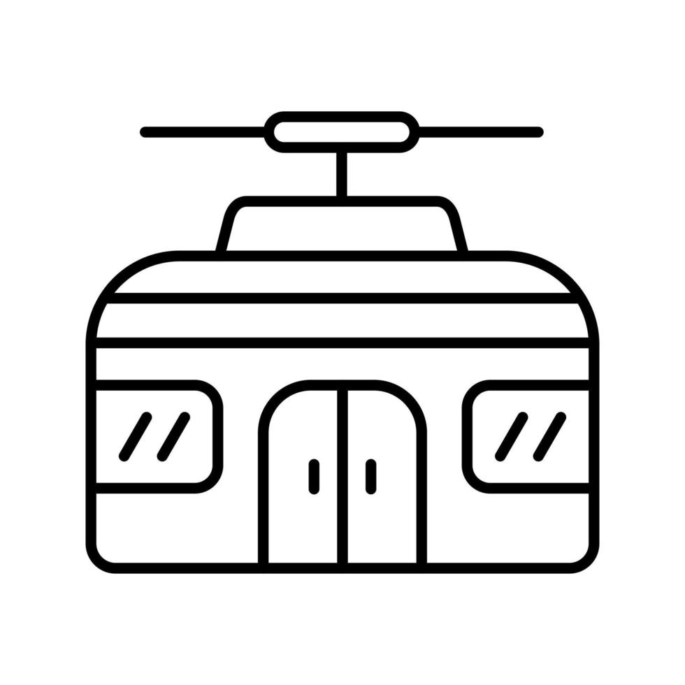 icône de vecteur de téléphérique