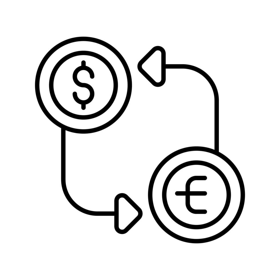 icône de vecteur de change de devises