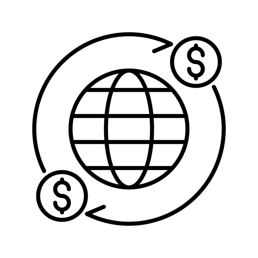 icône de vecteur d'échange d'argent
