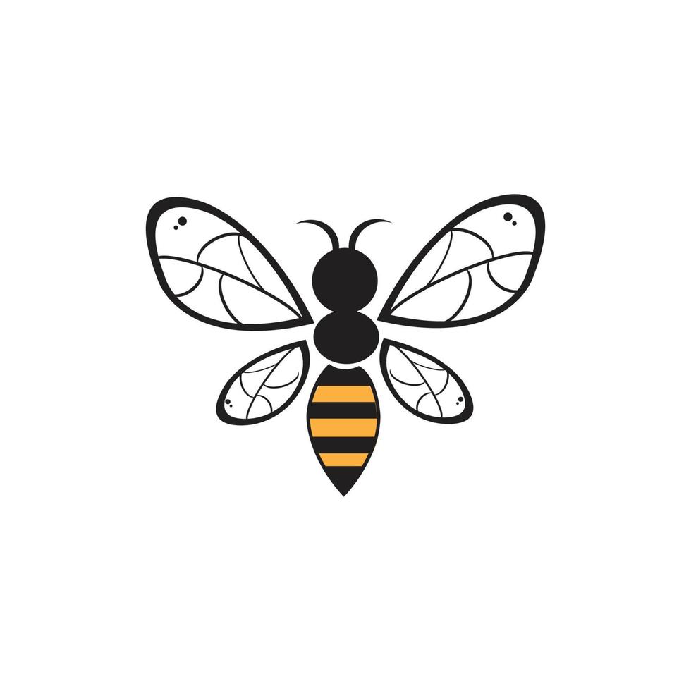 illustration d'icône vectorielle logo abeille vecteur