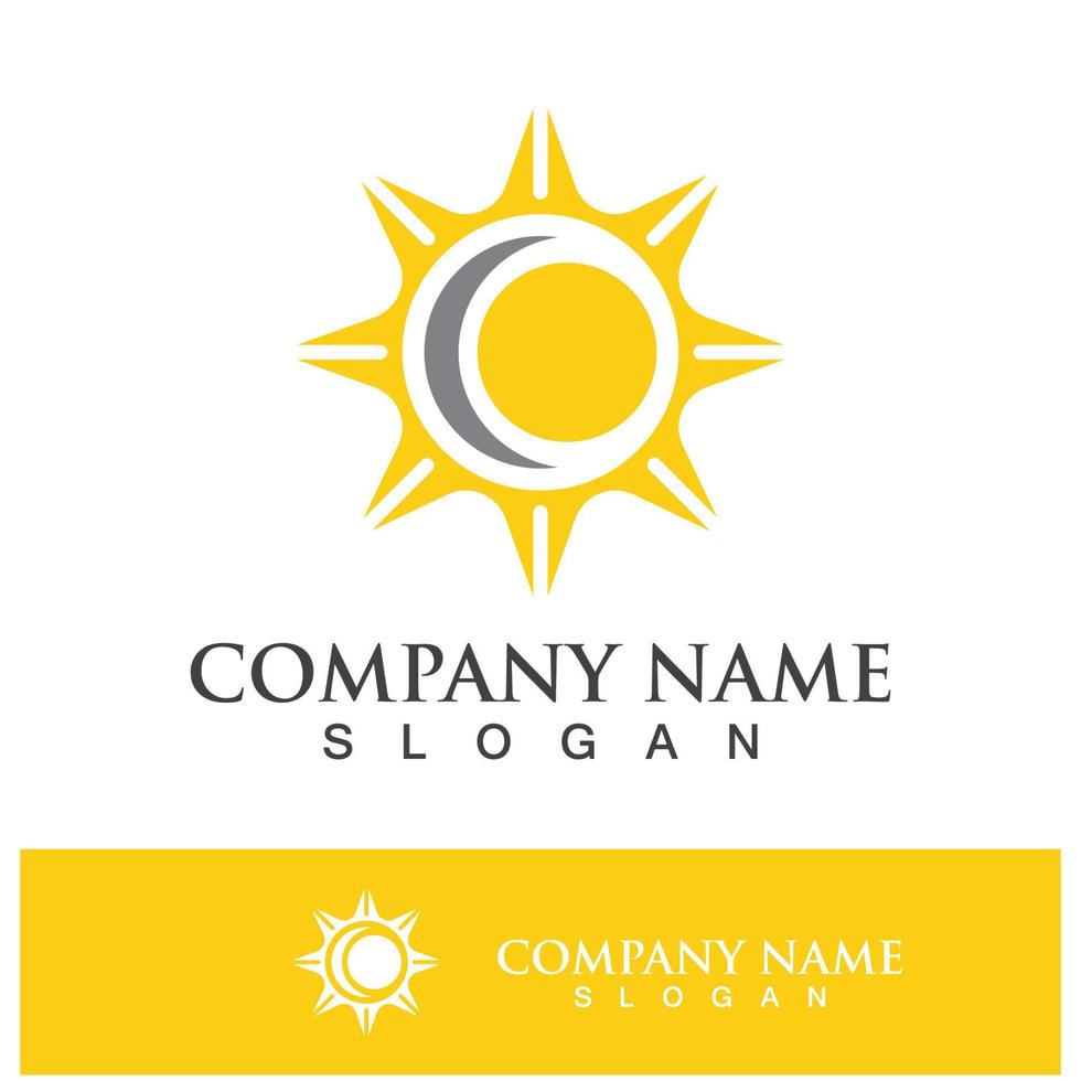 illustration de logo de concept de soleil créatif vecteur