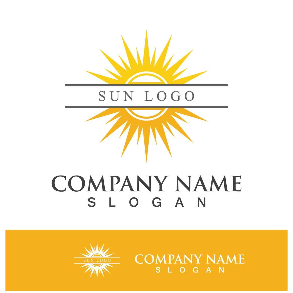 illustration de logo de concept de soleil créatif vecteur