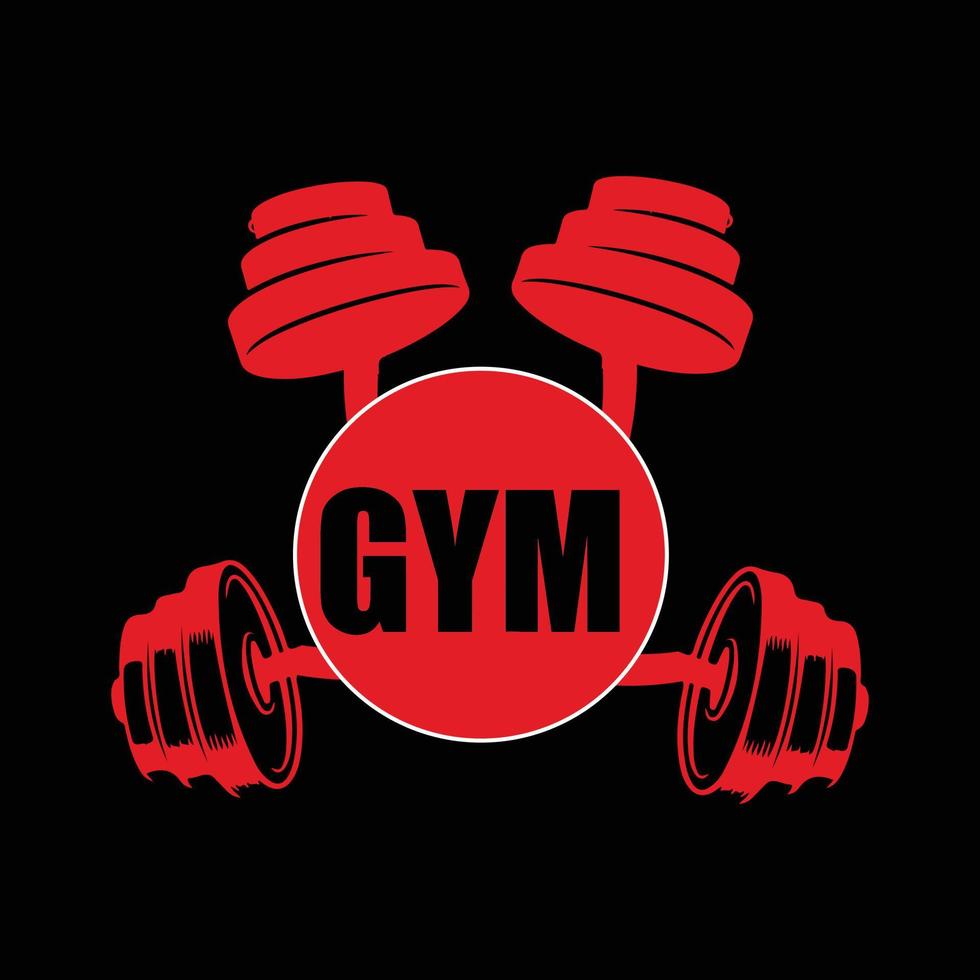 conception de t-shirt de gym vecteur