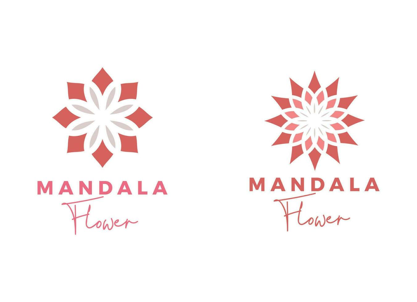 création de logo vectoriel abstrait fleurs de mandala