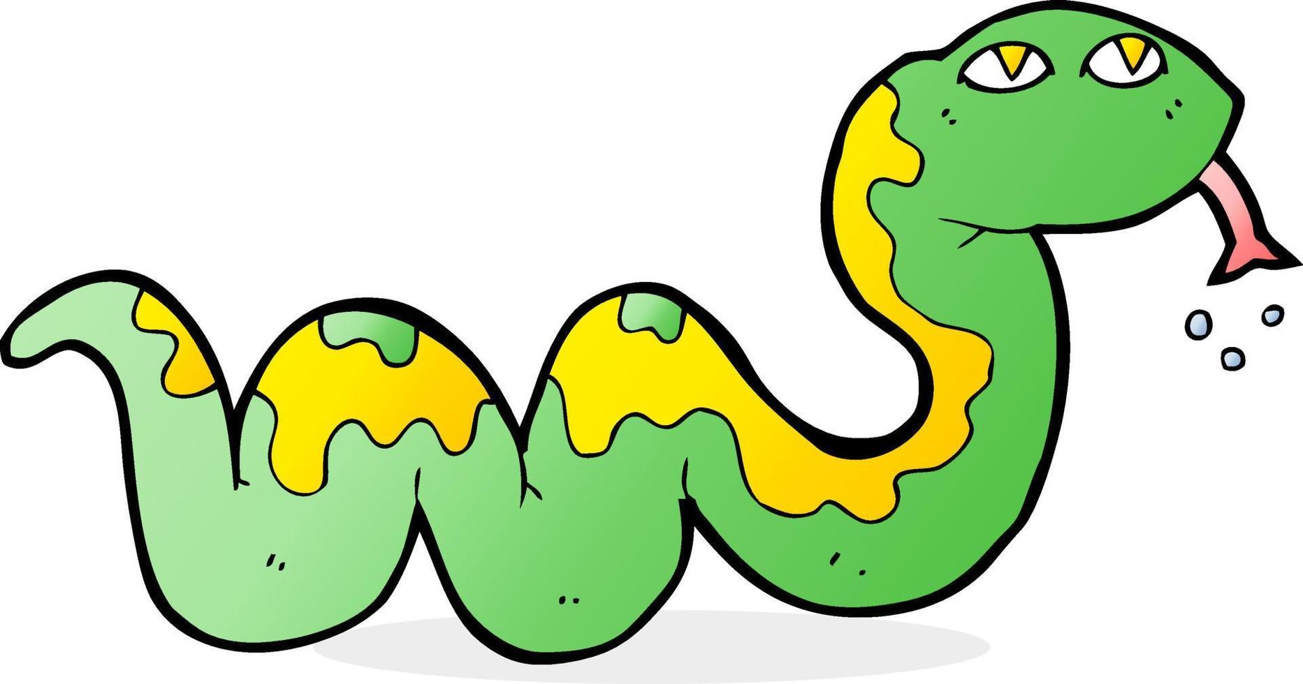 doodle personnage dessin animé serpent vecteur