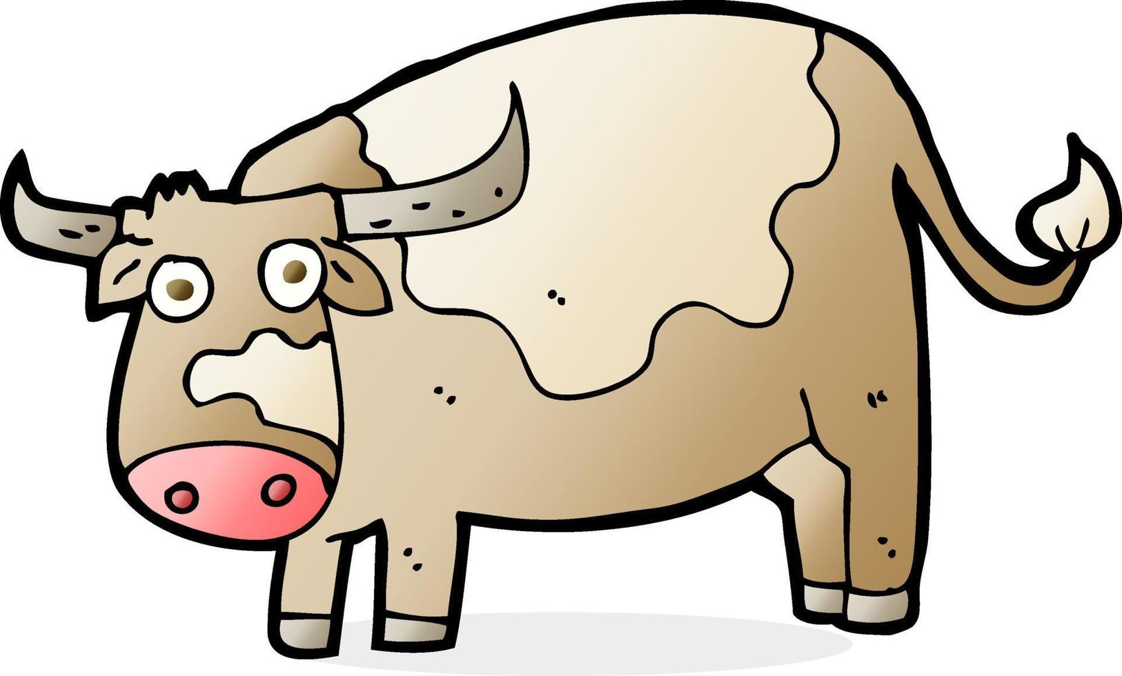 doodle personnage dessin animé vache vecteur