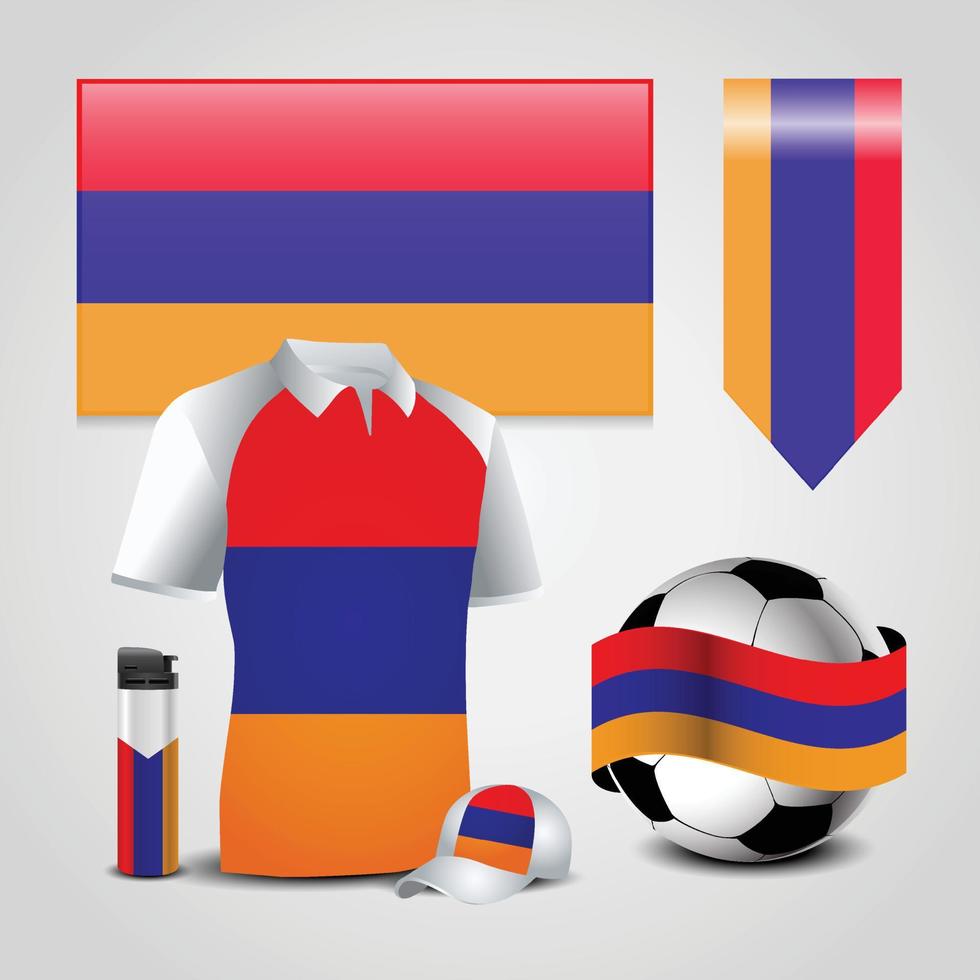 ensemble de sport drapeau arménie vecteur