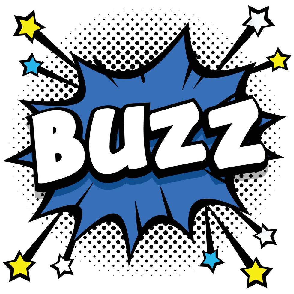 buzz pop art bande dessinée bulles livre effets sonores vecteur