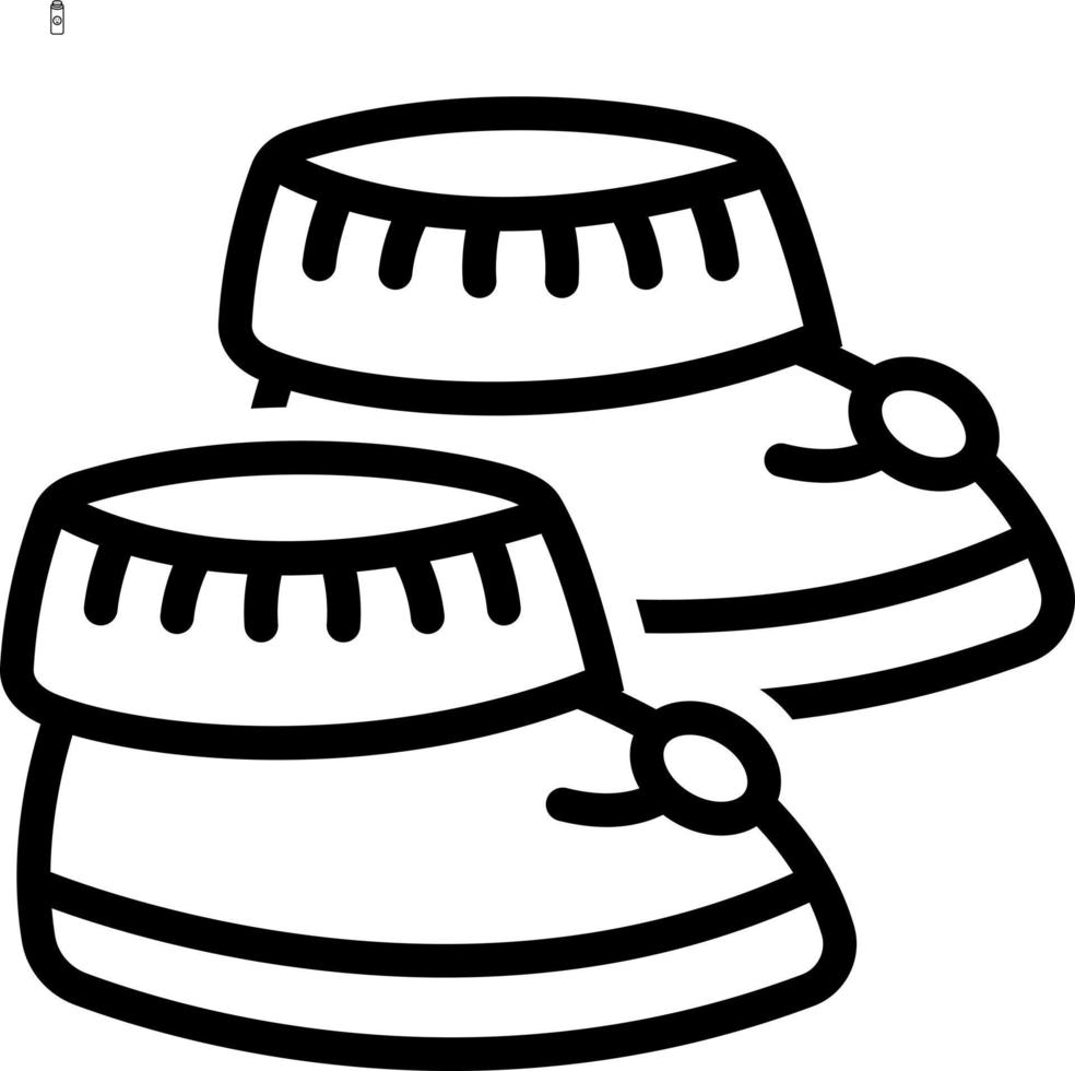 icône de ligne pour les chaussons vecteur