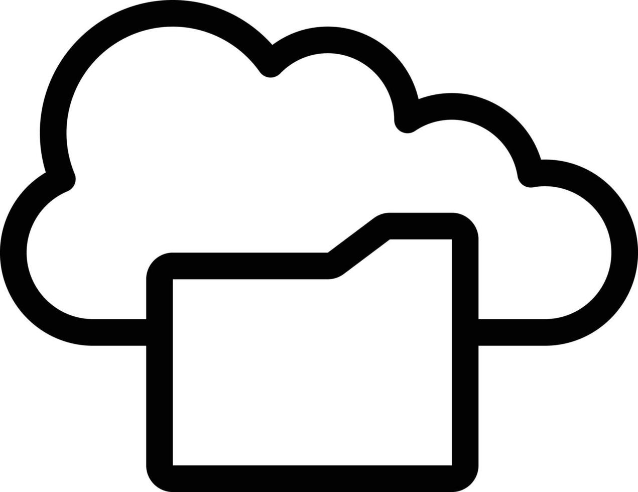 illustration vectorielle de dossier cloud sur fond. symboles de qualité premium. icônes vectorielles pour le concept et la conception graphique. vecteur