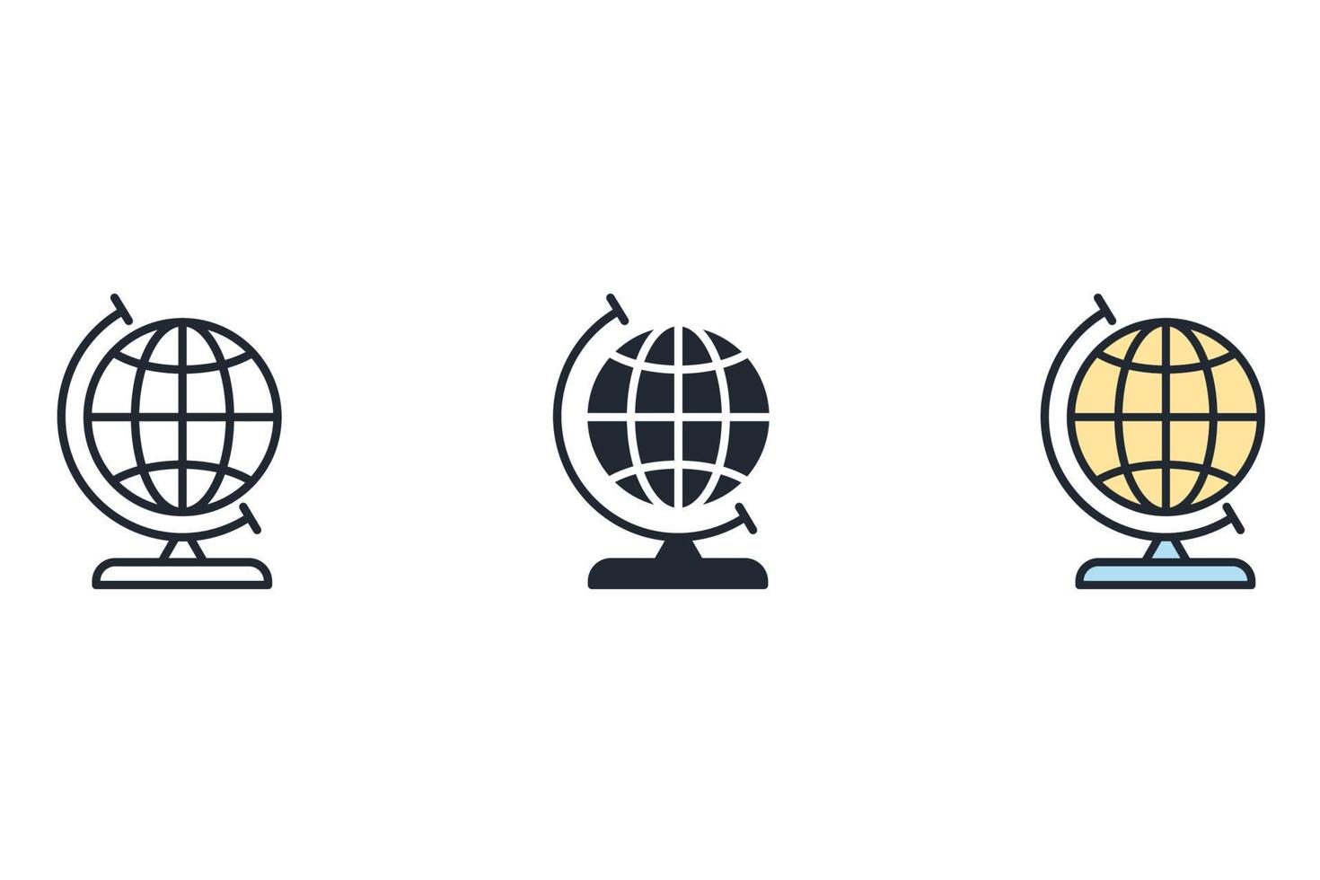 icônes de géographie symboles éléments vectoriels pour le web infographique vecteur