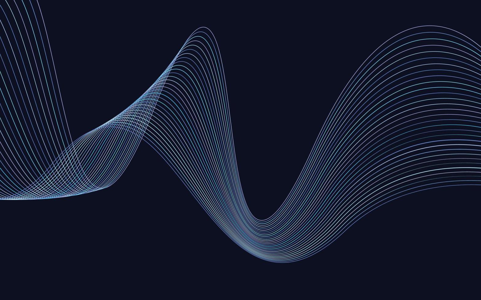 vague des nombreuses lignes colorées. abstrait rayures ondulées fond isolé vecteur