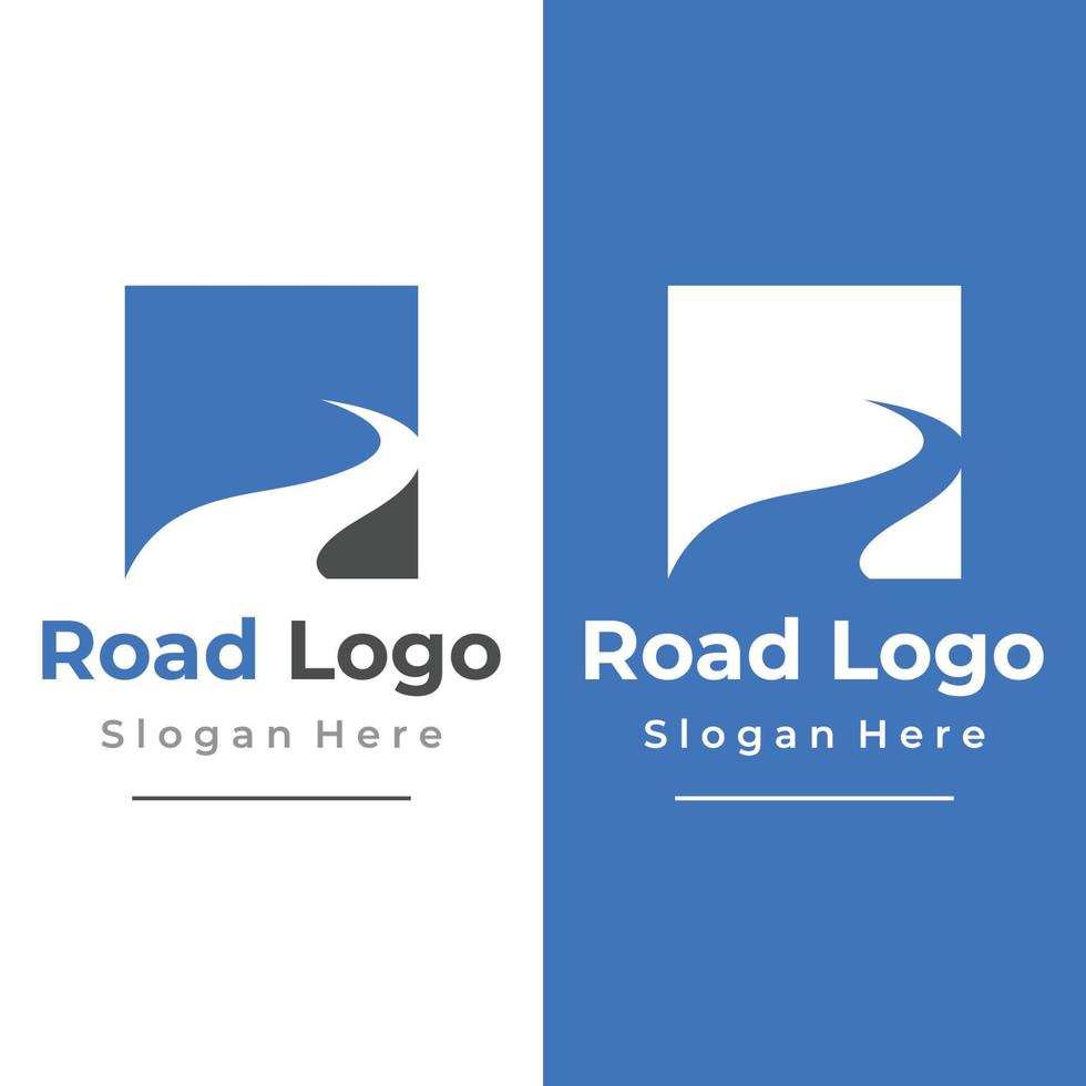 modèle de conception de logo autoroute, route asphaltée, traffic.logo peut être pour les entreprises, signe, entreprise. vecteur
