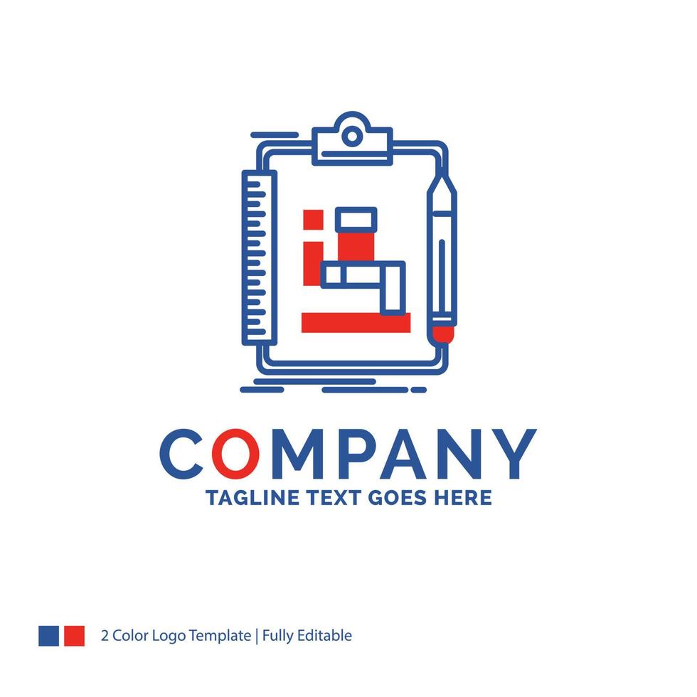 création du logo du nom de l'entreprise pour l'algorithme. traiter. schème. travailler. flux de travail. conception de nom de marque bleu et rouge avec place pour le slogan. modèle de logo créatif abstrait pour petites et grandes entreprises. vecteur