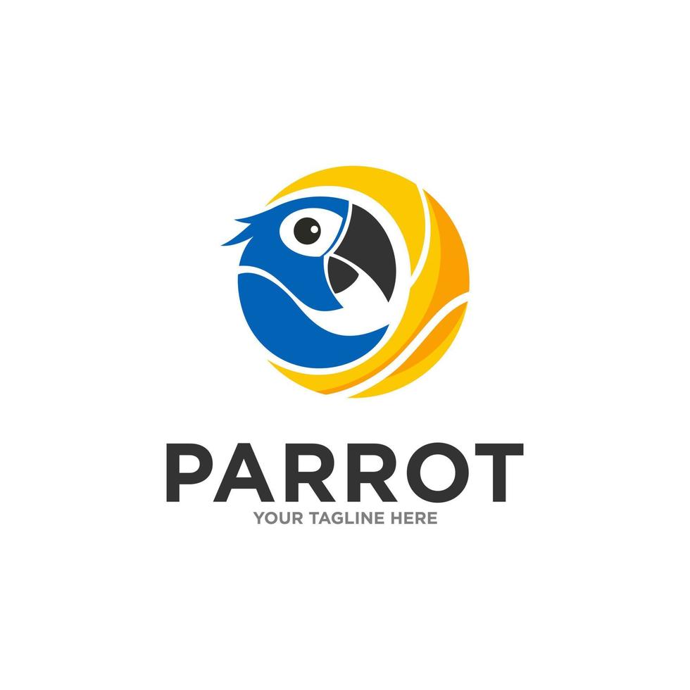 modèle de vecteur de conception de logo de perroquet