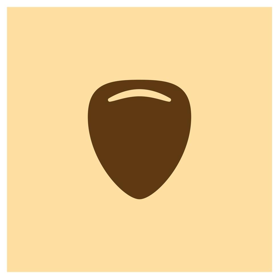logo icône illustration modèle simple conception de vecteur de médiator pour badge étiquette de musique studio de musique instrument de musique entreprise