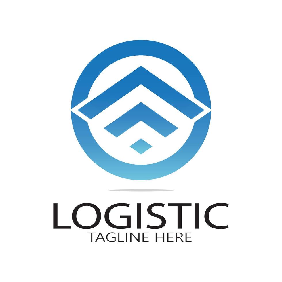 logistique logo icône illustration vecteur conception distribution symbole livraison de marchandises économie finance