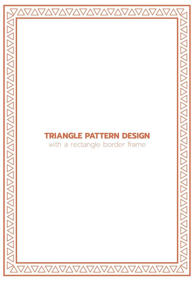 conception de modèle de triangle avec un cadre de bordure rectangle vecteur