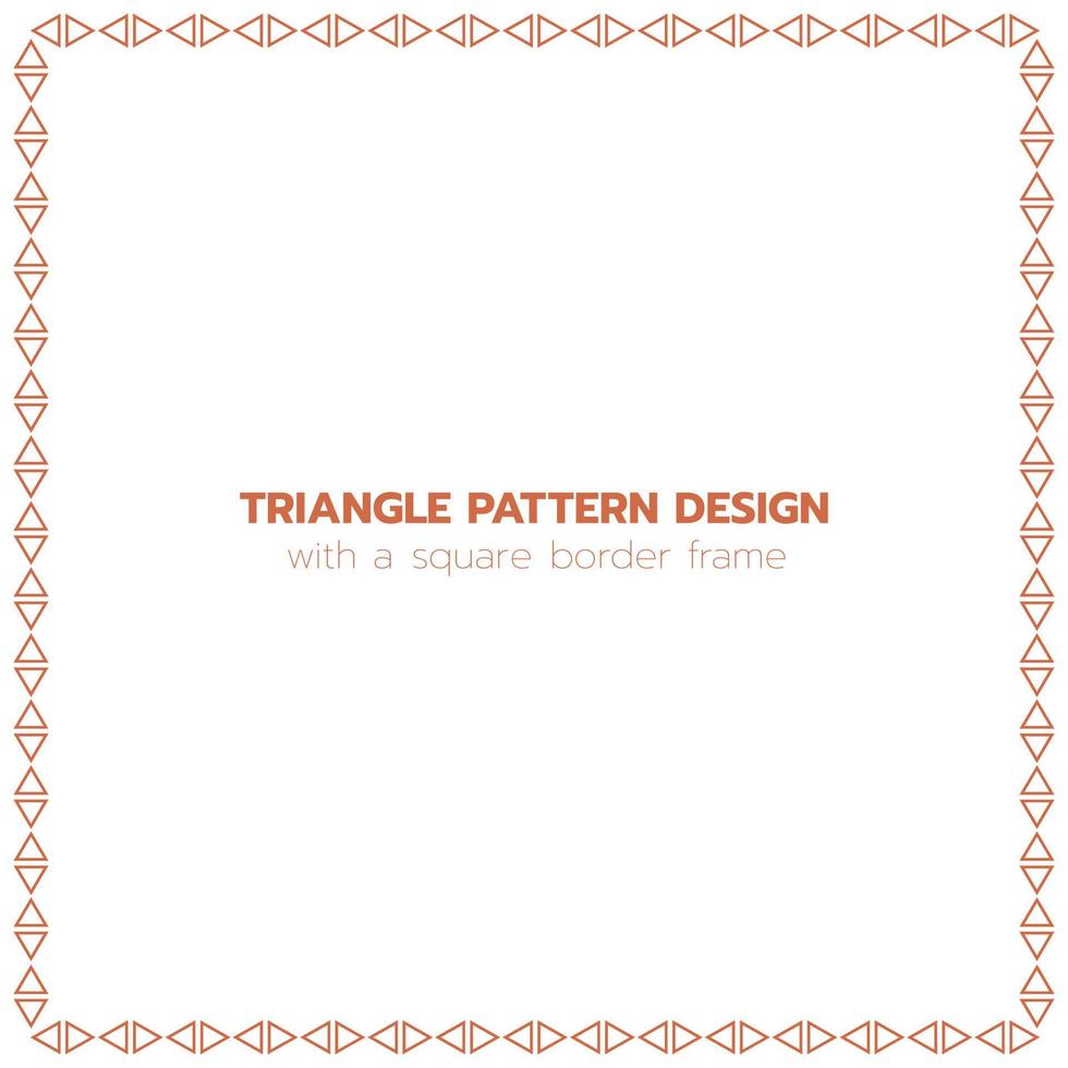 conception de modèle de triangle avec un cadre de bordure carré vecteur