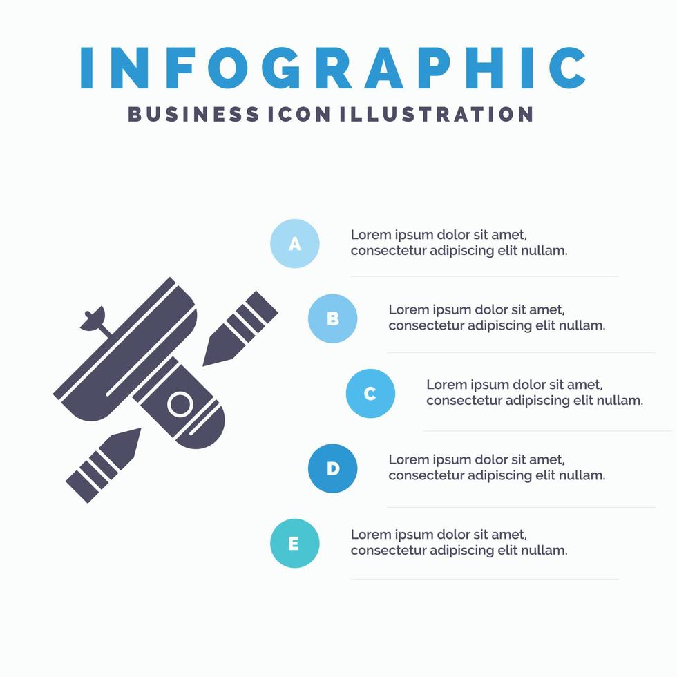 diffuser. diffusion. radio. Satellite. modèle d'infographie de l'émetteur pour le site Web et la présentation. icône grise de glyphe avec illustration vectorielle de style infographique bleu. vecteur